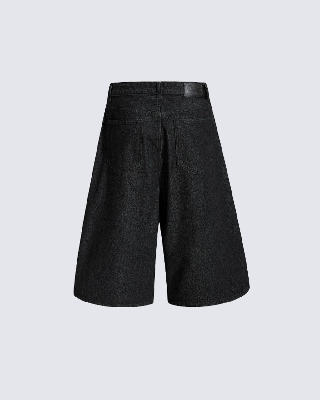Button Detail Denim Wide  Loose Shorts