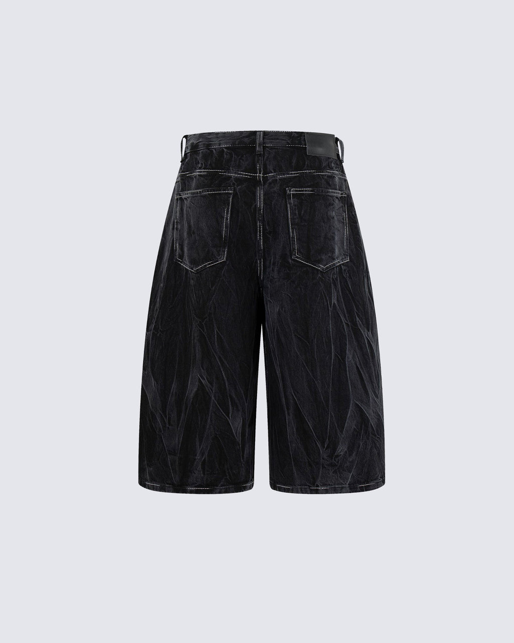 American-Style Distressed Denim Capri Pants