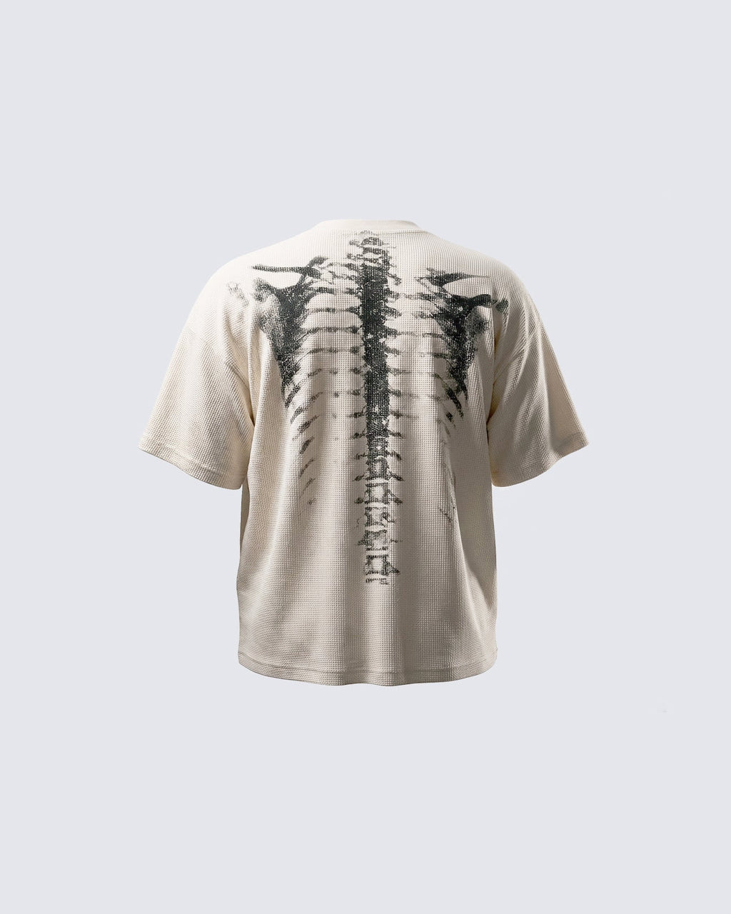 KIIKIO Skull Print Waffle T-Shirt