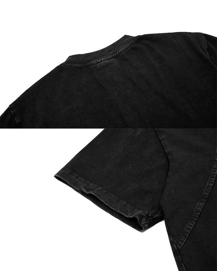 Vintage Washed Zip Panel T-Shirt