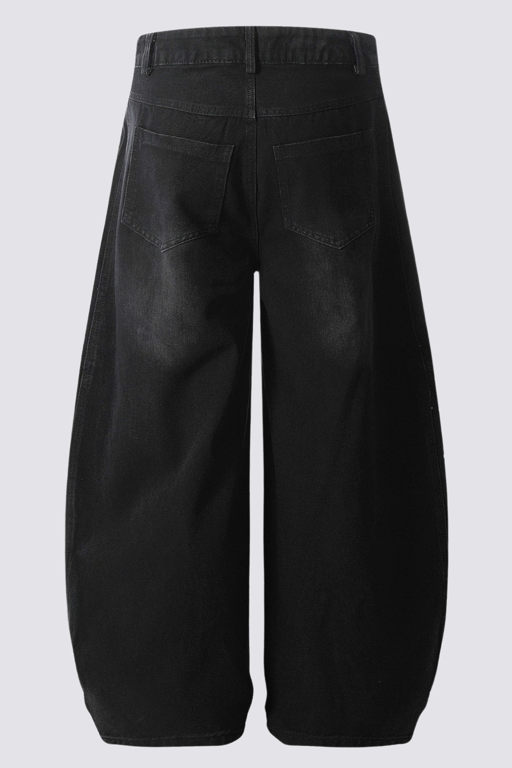 Carbon Fade Stripe Barrel Jeans In Black