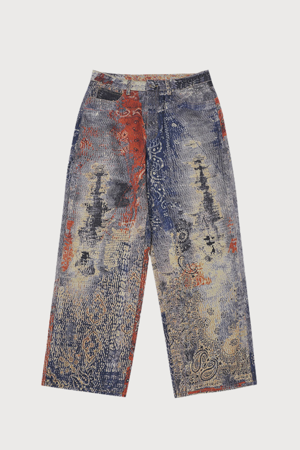 Fade Control Print Straight Jeans