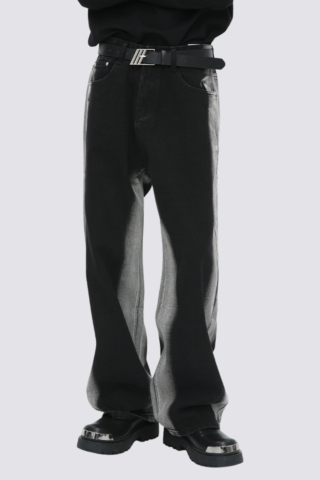 Grid Soul Straight Jeans