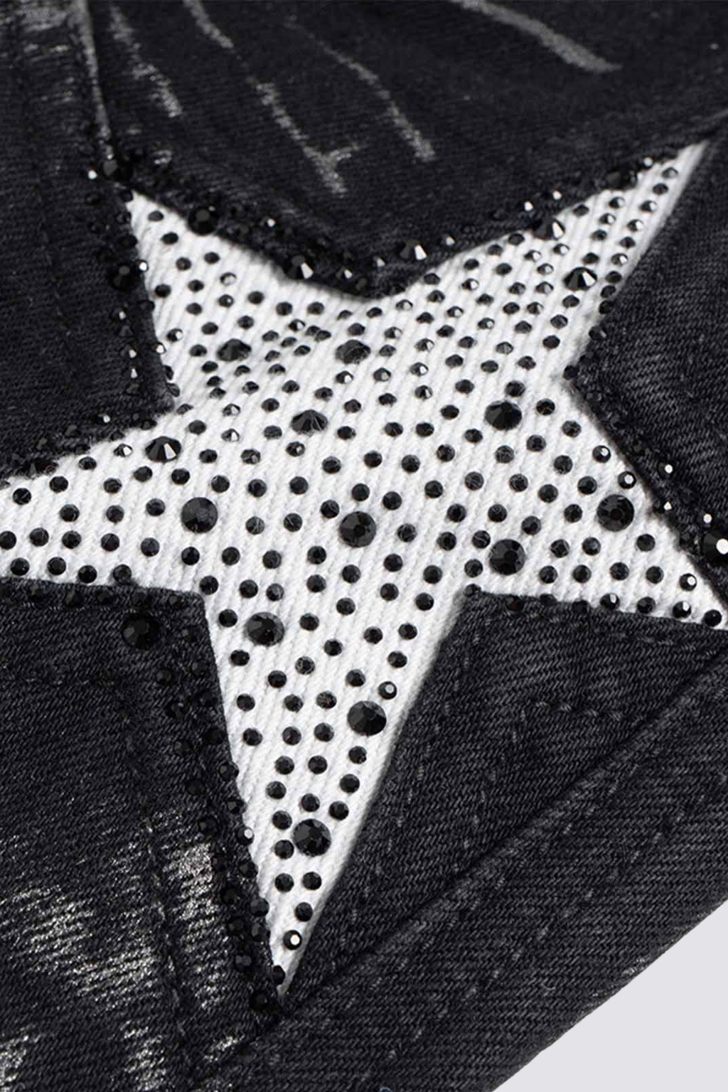 Null Path Rhinestone Star Bootcut Jeans