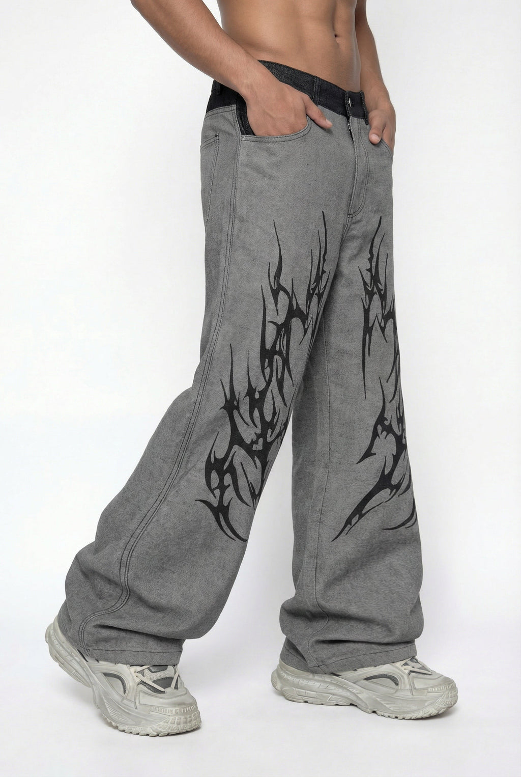 Rust Dream Lightning Wide Leg Jeans