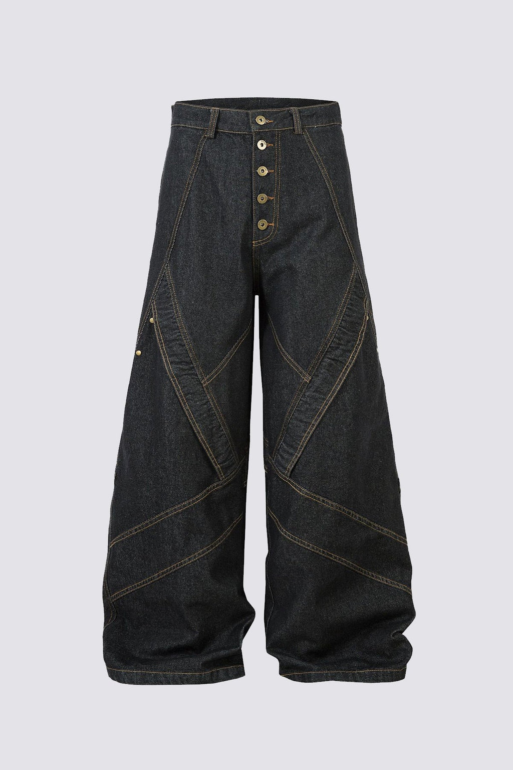 Solid Drift Deconstructed Barrel Jeans