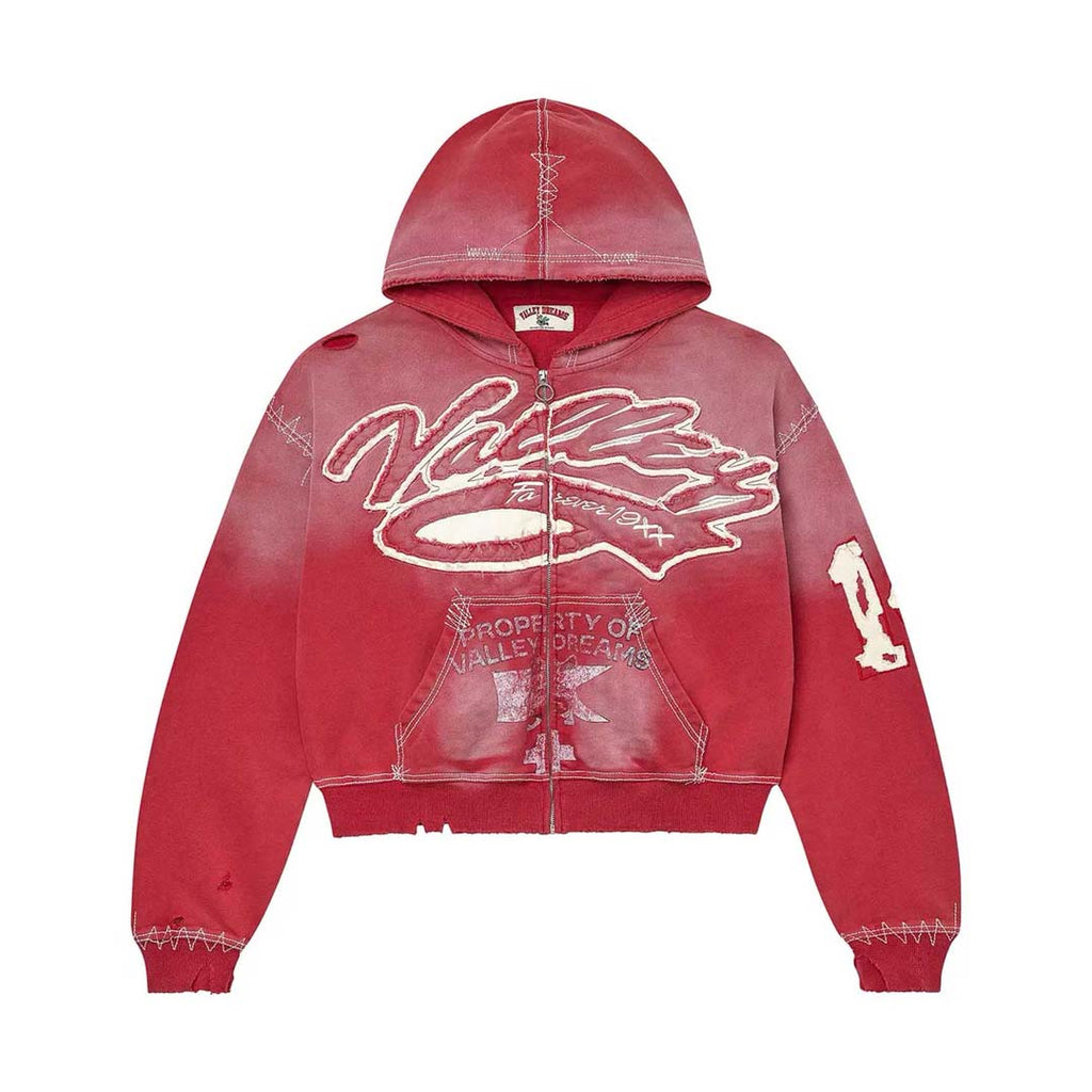 Vale Forever Religion Zip Up Hoodie Red