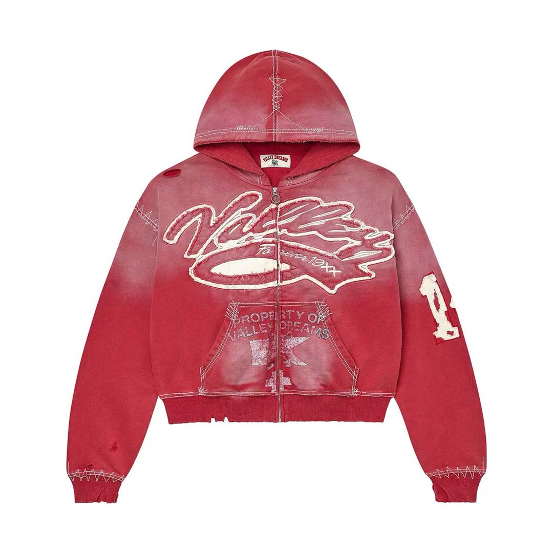 Vale Forever Religion Zip Up Hoodie Red